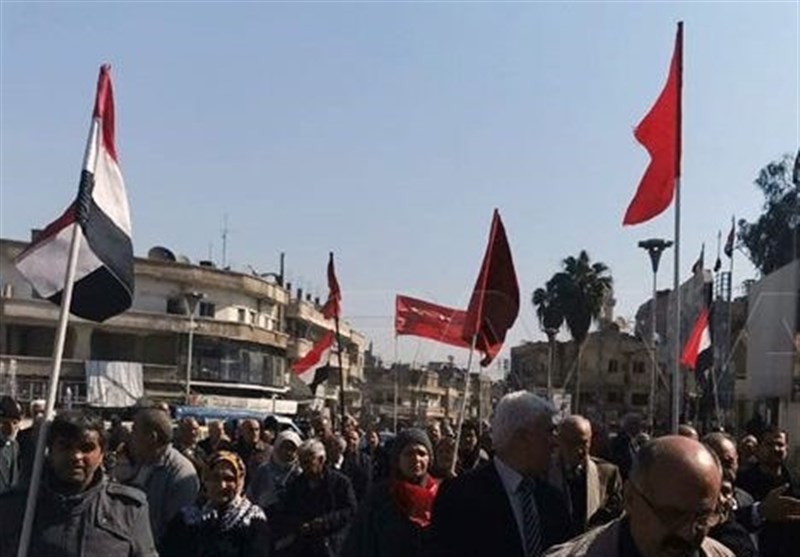 تظاهرات ضد آمریکایی سوری‌ها در الحسکه
