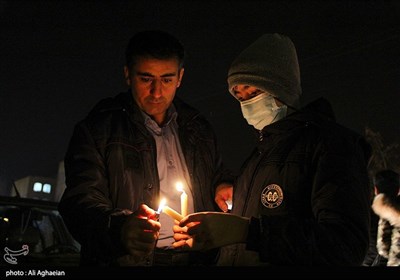 ادای احترام به شهدای حادثه سقوط هواپیمای ارتش - تبریز