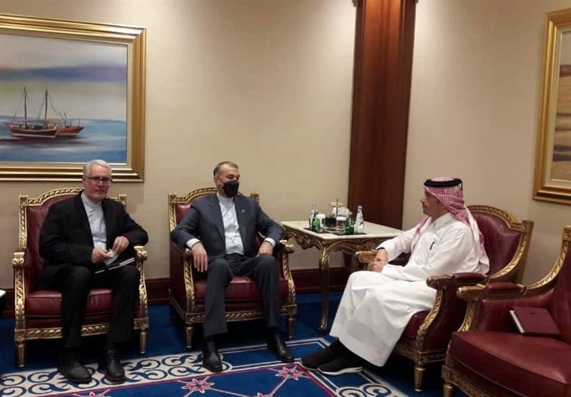 دیدار امیرعبداللهیان و وزیر خارجه قطر در دوحه