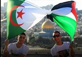 تجمع شبانه مردم الجزایر در حمایت از ملت فلسطین