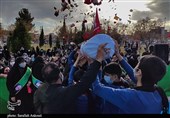 پیکر شهید گمنام در پارک مادر کرمان خاکسپاری شد + تصاویر