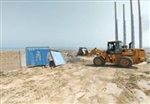 رفع تصرف 20 قطعه از اراضی ملی و دولتی در جزیره قشم‌