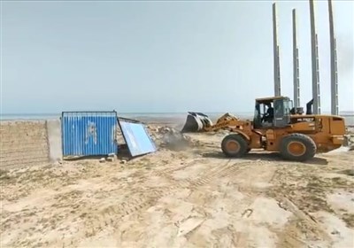 رفع تصرف 20 قطعه از اراضی ملی و دولتی در جزیره قشم‌