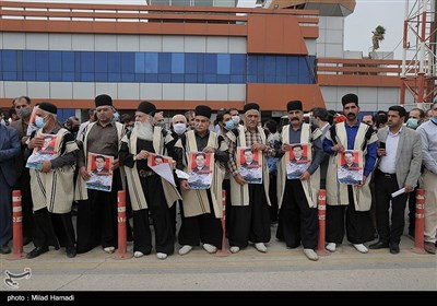 مراسم استقبال از پیکر شهید مدافع حرم پاسدار احسان کربلایی‌پور در اهواز