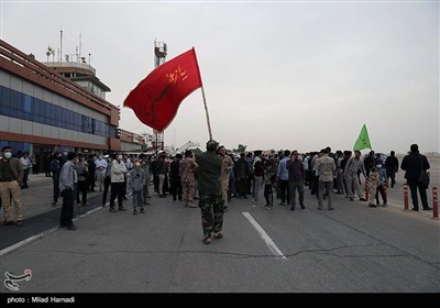 مراسم استقبال از پیکر شهید مدافع حرم پاسدار احسان کربلایی‌پور در اهواز