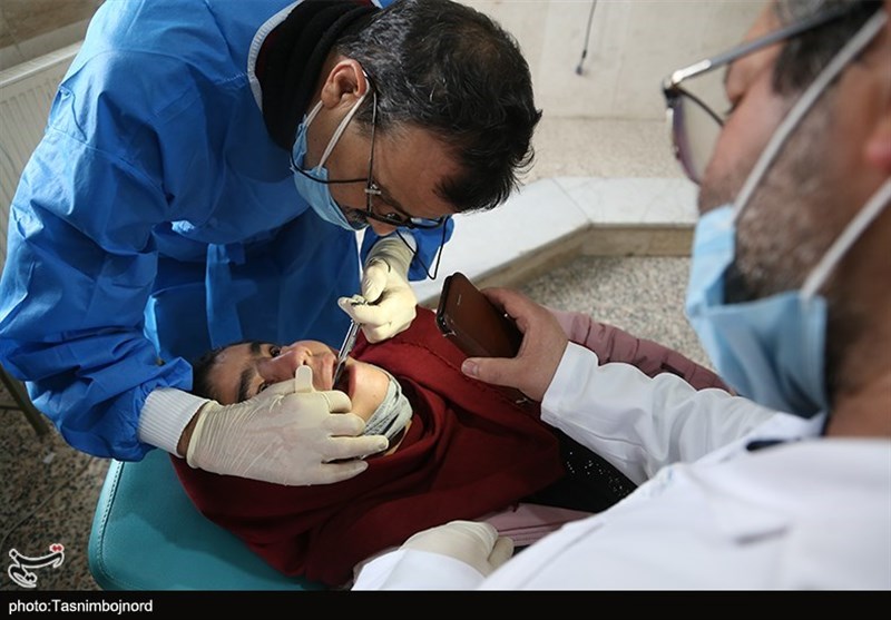 ارائه خدمات درمانی و دندانپزشکی کاروان 80 نفری جهادگران بسیج دانشجویی قزوین