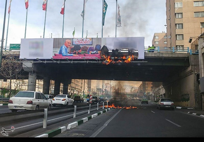 آتش‌سوزی , ترافیک تهران , 