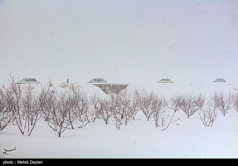 بارش برف بهاری مسافران نوروزی را در استان کردستان غافلگیر کرد