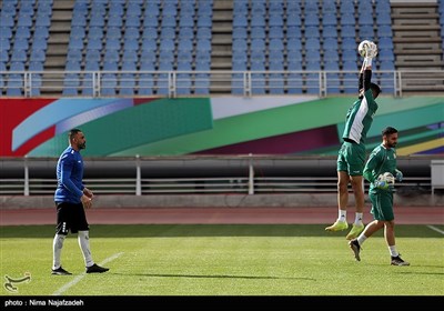 تمرین تیمهای ملی فوتبال ایران و لبنان