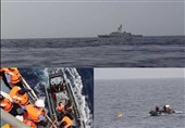 تمرین عملیات کمک پزشکی و نجات غریق در رزمایش مرکب دریایی آیونز