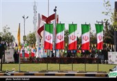 آیین برافراشتن پرچم جمهوری اسلامی ایران در کرمان به روایت تصویر