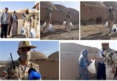 ‌کمک‌های مومنانه مرزبانی در بین عشایر و مرزنشینان کم‌بضاعت نوار مرزی نهبندان توزیع شد