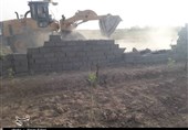4 بنای غیرمجاز در بخش مرکزی شهرستان گناباد تخریب شد