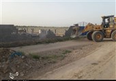 19 ساخت و ساز غیرمجاز در اراضی کشاورزی گناباد تخریب شد