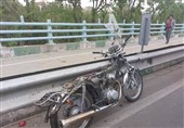 تصادف مرگبار موتورسیکلت با خودروی جک + تصاویر