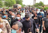 پیکر شهید مدافع امنیت با حضور مردم بندر ماهشهر تشییع شد