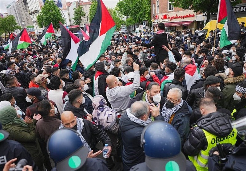 برگزاری تظاهرات در حمایت از فلسطینیان در برلین