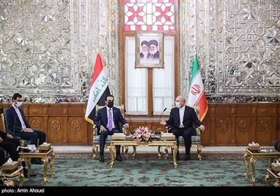 دیدار محمدباقر قالیباف رئیس مجلس ایران و محمد الحبوسی رئیس مجلس عراق