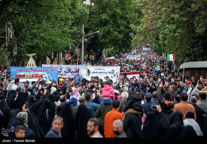 گزارش تصویری حضور پرشور مردم کرمانشاه در راهپیمایی روز جهانی قدس
