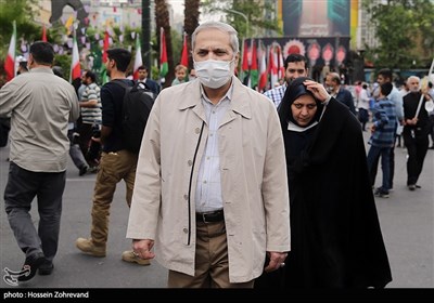 حضور سردار محمدرضا یزدی مشاور فرمانده کل سپاه پاسداران در راهپیمایی روز جهانی قدس در تهران