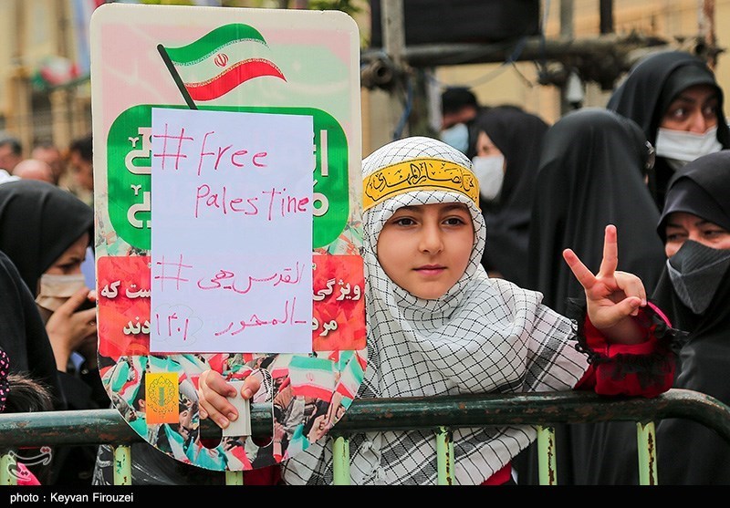 راهپیمایی باشکوه جزیره‌نشینان هرمزگانی در دفاع از مردم فلسطین/ طنین فریاد مرگ بر اسرائیل از جوار خلیج فارس