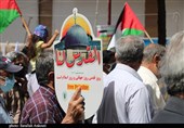 قیام مردم مشهد در حمایت از فلسطین + فیلم