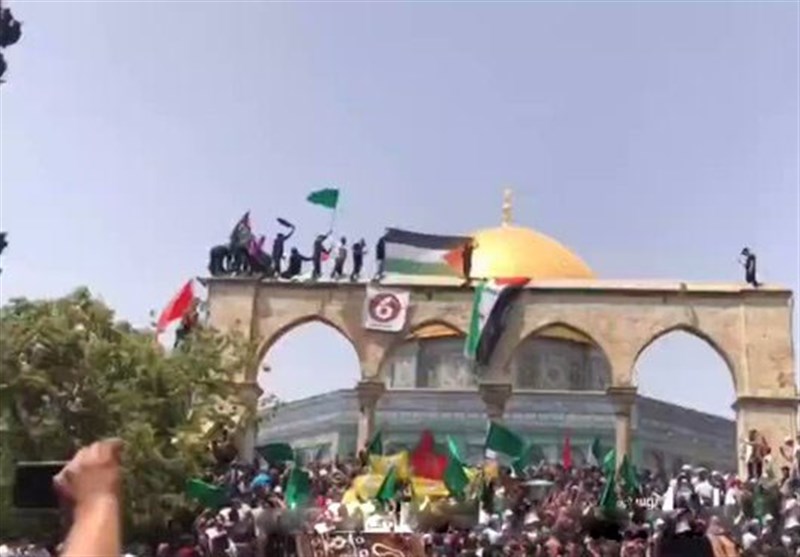 160 هزار فلسطینی در نماز جمعه مسجد الاقصی شرکت کردند+ تصاویر