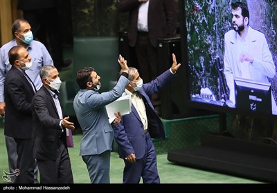 حجت الله عبدالملکی وزیر تعاون، کار و رفاه اجتماعی در صحن علنی مجلس شورای اسلامی