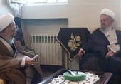 آیتالله مکارم شیرازی با آیتالله جوادی آملی دیدار کرد
