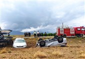 تصادف زنجیره‌ای 5 خودرو در ‌پلیس‌راه یاسوج ـ شیراز/ 9 نفر مصدوم شدند
