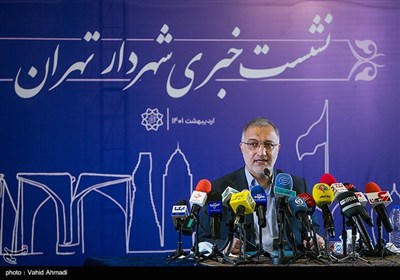 نشست خبری علیرضا زاکانی شهردار تهران در محل نمایشگاه‌های شهرداری تهران 