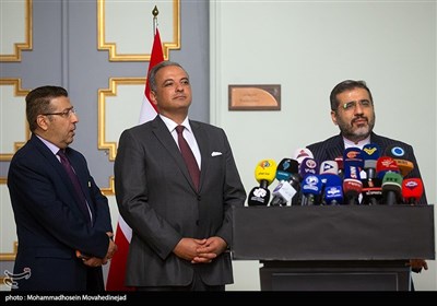 دیدار محمدمهدی اسماعیلی وزیر فرهنگ و ارشاد اسلامی با محمد وسام المرتضی وزیر فرهنگ لبنان