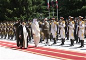 رئیسی از امیر قطر در سعدآباد استقبال کرد