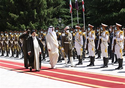  رئیسی از امیر قطر در سعدآباد استقبال کرد 
