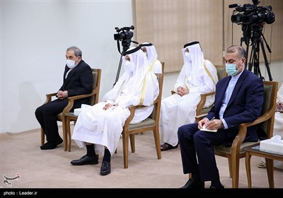 لقاء قائد الثورة الإسلامية مع أمير قطر