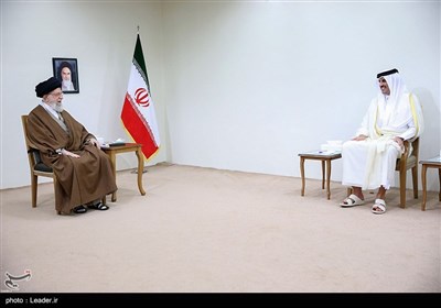 لقاء قائد الثورة الإسلامية مع أمير قطر