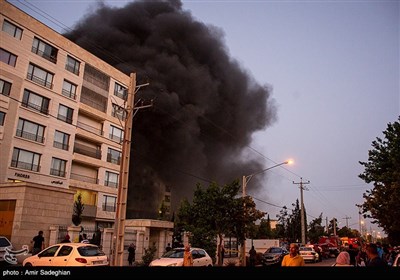  آتش سوزی در ساختمان هتل نیمه کاره -شیراز