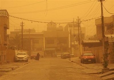 گرد و غبار ادارات استان ایلام را تعطیل و پروازهای فرودگاه را لغو کرد + فیلم