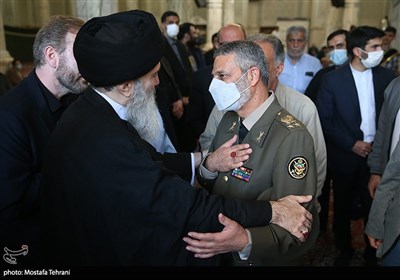 حضور امیر سرلشکر سید عبدالرحیم موسوی فرمانده کل ارتش درمراسم بزرگداشت آیت الله فاطمی نیا 