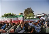 تشییع پیکر شهدای سانحه سقوط هواپیمای آموزشی در اصفهان