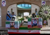 تشییع پیکر شهدای سانحه سقوط هواپیمای آموزشی در اصفهان