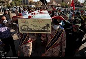 تشییع و تدفین پیکر دو شهید گمنام در اهواز
