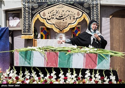 تشییع شهید گمنام در مرکز آموزش عالی شهید شرافت تهران