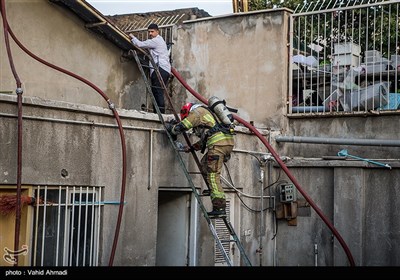 آتش‌سوزی چند کارگاه در شرق تهران