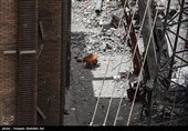 پنجمین روز آواربرداری ساختمان مترو پل