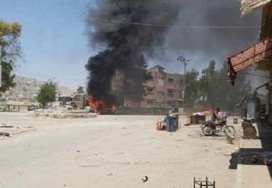 حمله تروریستی به اتوبوس حامل نیروهای سوریه 13 قربانی گرفت