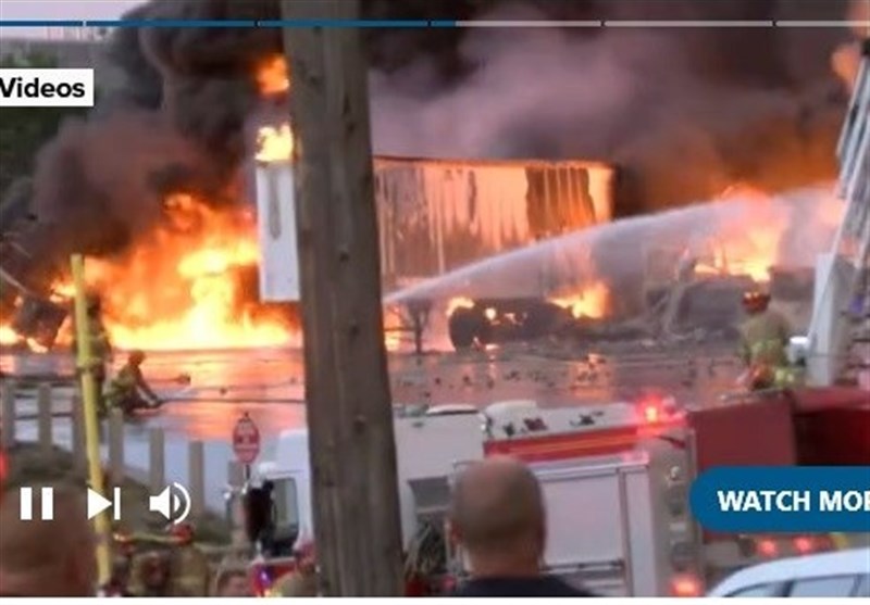 آتش سوزی کارخانه مواد شیمیایی در نبراسکای آمریکا