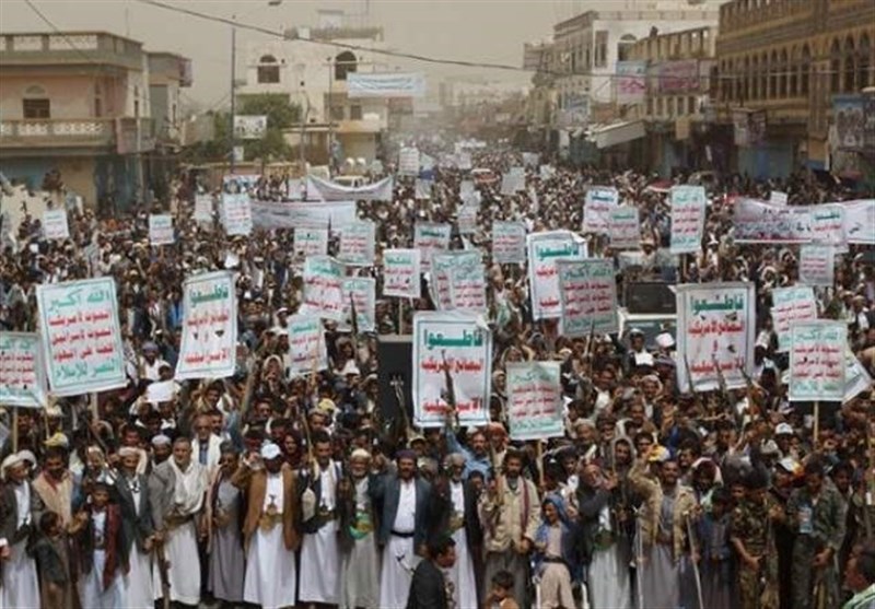 راهپیمایی ضد آمریکایی و سعودی در صعده یمن