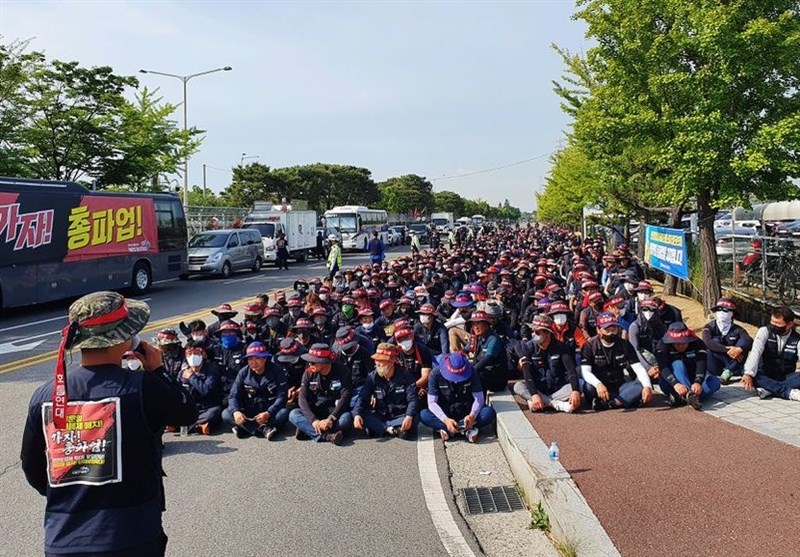ضرر 1.2 میلیارد دلاری صنایع مختلف در کره جنوبی به دلیل اعتصاب کامیون‌داران