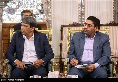 دیدار سردار بردی محمداف رئیس جمهور ترکمنستان با محمدباقر قالیباف رئیس مجلس شورای اسلامی